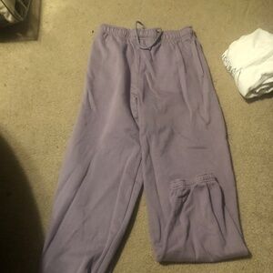 TNA purple sweatpants extra fleece mega